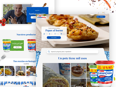 New CasanHelp site by CasanCrem 👩🏻‍🍳 👨🏻‍🍳 casancrem chef cook cream food recetas recipes ui ux