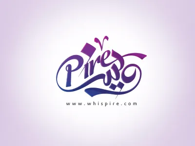 Whispire branding calligraphy corporate furniture gradient group interior logo ornament services