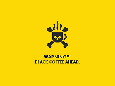 Just a friendly Warning! art coffee design flatdesign graphic graphicdesign icon iconography illustration lineicon skull vector