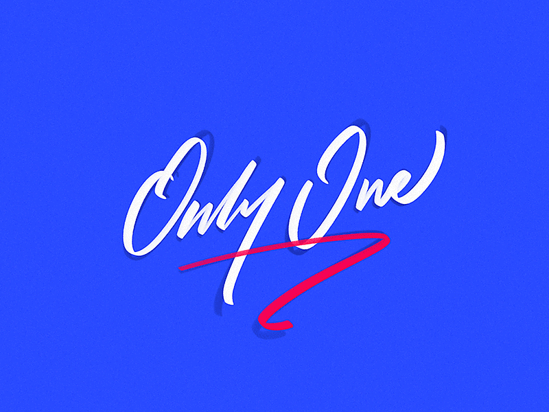 Only One - Color variations lettering online procreate