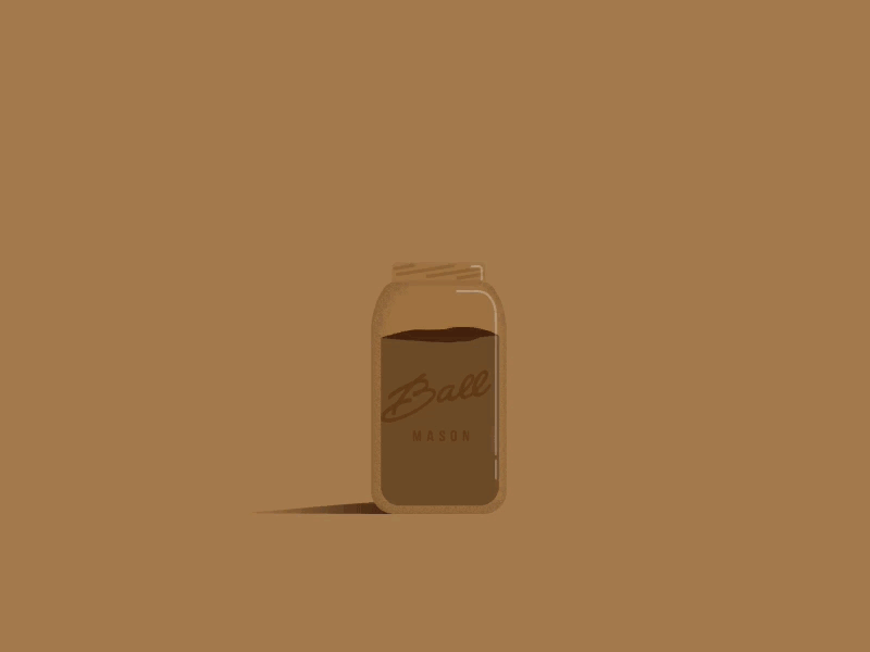 Ice Coffee after effects ball jar coffee dark roast morning boost ice coffee ice cube illustrator motion graphics