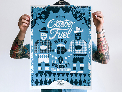 Oktober Fuel Poster illustration poster print screenprint texture