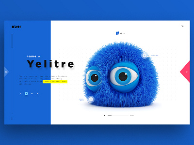 Monster color interface landing page ui web webdesign website