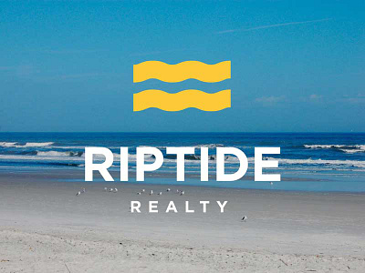 Riptide Realty Logo beach branding identity logo ocean real estate realty