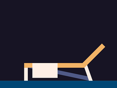 Pool chair chair geometric illustration pool vacactions