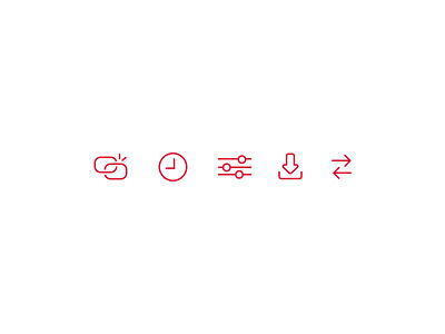 Icon Set download free icon iconography line red set sketch svg thin vector