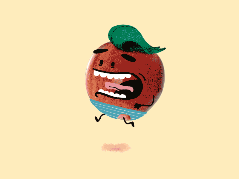 Apple Jacker after effects animation apple cartoon duik food fruit funny healthy run