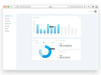 Up Dashboard admin blue clean dashboard doctor gradient health healthtech
