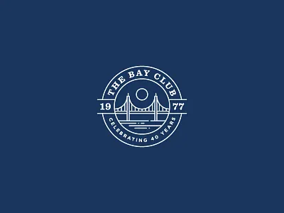 Bay Club 40th Anniversary Logo branding logo stamp