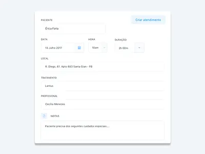 Up UI elements appointment booking clean dashboard minimalist modal