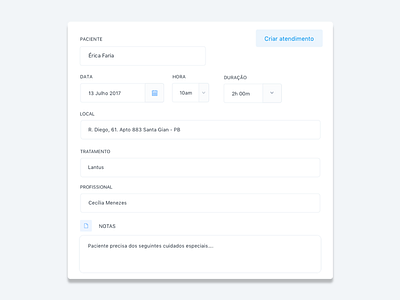 Up UI elements appointment booking clean dashboard minimalist modal