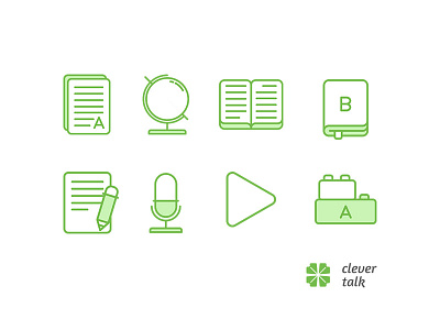 Icon set for "clever talk" 1