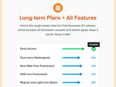 FA Features - Plans + Progress awesome features font font awesome plans progress