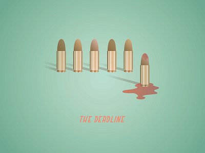 The Deadline advertising bullets dark humor deadline illustration slang