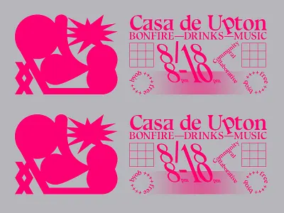 party band flier gradient music poster design typography