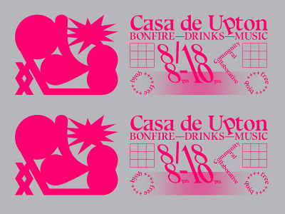 party band flier gradient music poster design typography