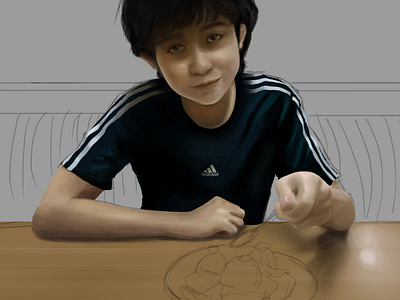 WIP: Sioty 2017 boy digital painting wip