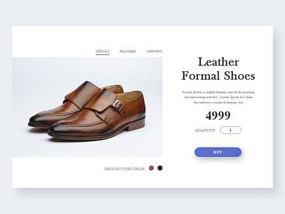 Leather formal shoes Product Page cart color ecommerce leather page preview product shoes shop size store ui