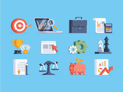 Universal Flat Icons business finance flat icon icons set technology