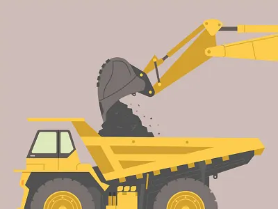 Diggin' for Gold back hoe dump heavy industrial machinery mining tonka truck