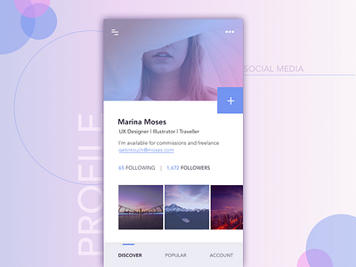 Profile (concept) app discover people portfolio profile social media ui ux views web