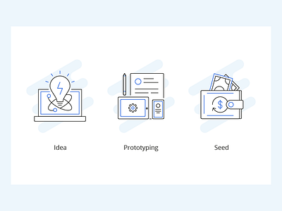 Investment icons activity investment business finance fundraising icon illustration line outline set stroke vector