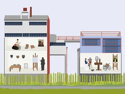 House-Studio of Diego Rivera and Frida Kahlo charctar design digitalart fridakahlo illustration