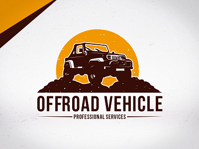 Offroad Vehicle Logo Template 4x4 adventure car creative design jeep logo template mountain offroad stock logo sun vector logotype vehicle