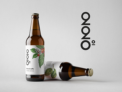 220° Coffee Beer 220 alcohol beer bottle coffee label minimal mockup mokasirs