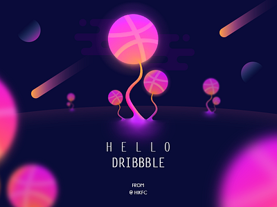 Hello Dribbble dribbble first hello shot