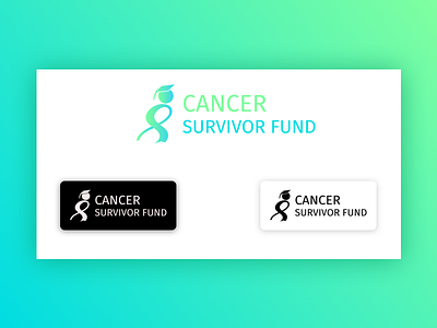 CSF Logo blue brand cancer graduate green logo ribbon