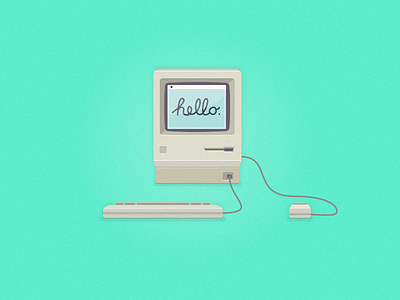 Macintosh Illustration apple device classic toy concept design hello mac icon illustration macintosh old computer retro vector vintage