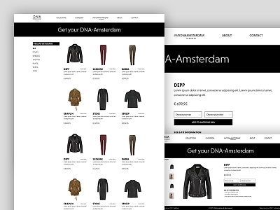 DNA Amsterdam eCommerce ecommerce fashion ui design ux design visual design woocommerce wordpress