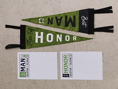 Best Man / Man Of Honor Pennants baseball best man brothers groom handmade heritage honor invites maid pennant wedding wedding invitation
