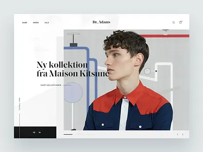 Dr. Adams (second slide) fashion webdesign webshop