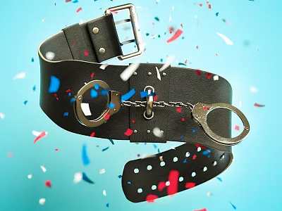 USA 3d america c4d confetti cops. cop design octane police render us usa