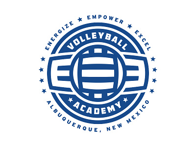 E3 Volleyball Logo albuquerque athlete badge circle crest logo round shield sports stars team volleyball