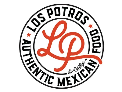 Los Potros Taco Shop Branding bold branding los potros mexican food tacos