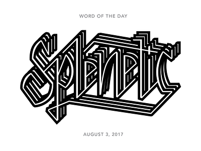 Splenetic lettering logo type typography