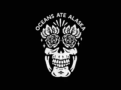 Skulhead 2.0 apparel band black and white design merch music rose skull street wear surfwear