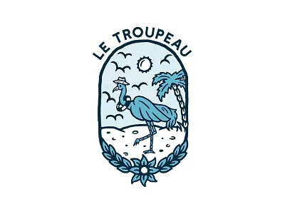 Flemingo - Artwork for Sale animal apparel band bird black and white design merch music street wear summer surfwear