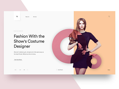 Header Slider Idea clean color fashion header layout simple slider typography ui ux web website