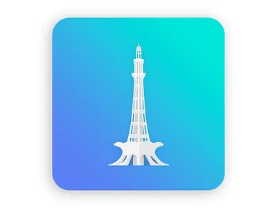 Lahore dribbble iconography lahore modern gradient pakistan