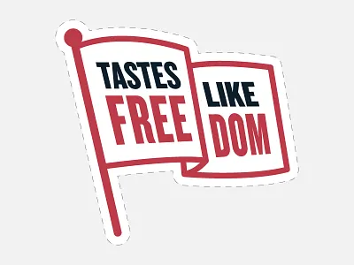 Beyond Meat - Photobooth Prop - Taste Like Freedom Flag beyond meat cutout flag freedom photobooth prop taste vegan vegetarian wave