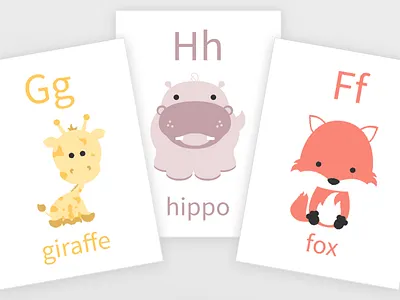 Baby Animal Alphabet Flashcards abcs alphabet baby animals education flashcards kids