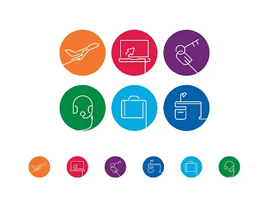 Travel Icons iconography vector