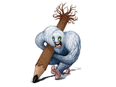Yeti Drawing drawing illustration photoshop yeti
