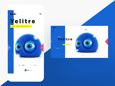 Monster II color interface landing page ui web webdesign website