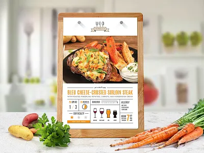 Meal Kit Recipe Card Concept food meal kit print