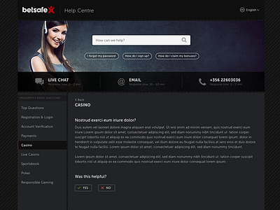 Help Centre dark help centre support
